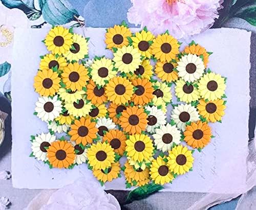 Sunflowers Mulberry Paper 1,25 x 1,25 inča 2 sloja cvijet 50 kom. Najbolje za scrapbooking Creative Creaft