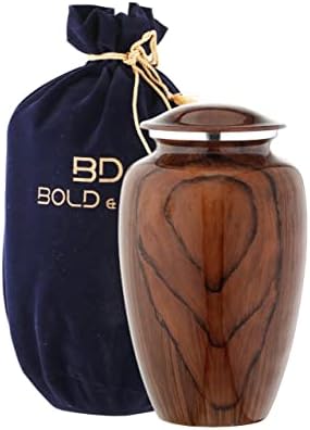 Bold & Divine Cherry Wood With Grain Cremation Urn | Memorijalni urn za odrasle u ljudskim pepelom,