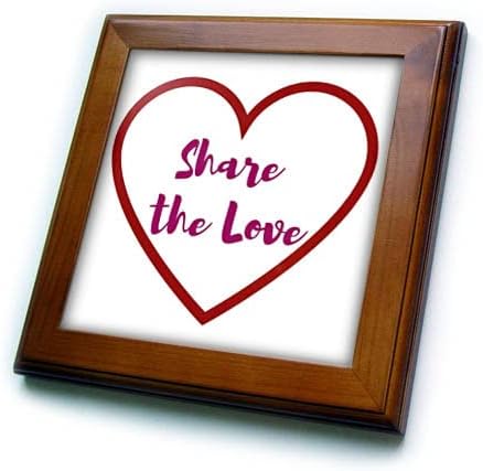 3drose slika srca sa tekstom podijelite pločice uokvirene ljubavi