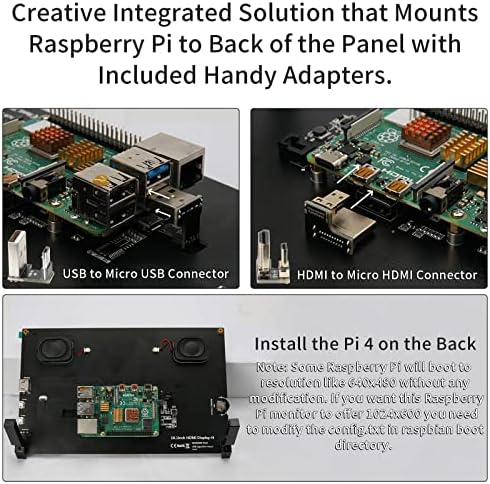 WIMAXIT 10.1 Raspberry Pi prenosivi Monitor sa ekranom osetljivim na dodir, 1024x600 IPS Mini mali HDMI