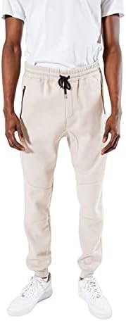 BROOKLYN ATHLETICS muške flis Jogger hlače aktivne džepne trenirke sa patentnim zatvaračem