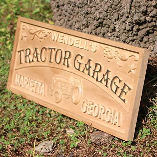 ADVPRO wpa0440 naziv personalizirana garaža Mahal traktor Gradsko državno pivo bar Drvo ugravirano drveni znak - veliki 26,75 x 10,75