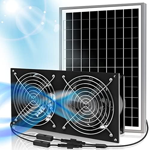 KHKVOCALIST solarni ventilator-solarni ventilator za šupu - solarni ventilator za staklenik, 15w