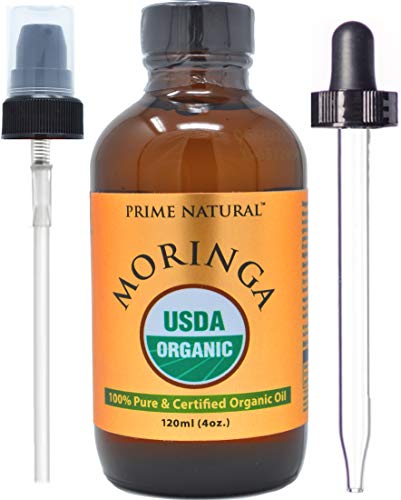 Vrhunsko prirodno organsko Moringa ulje USDA certificirano, čisto, hladno prešano, djevičansko, nerafinirano ulje-spojevi, Koža, lice, tijelo i kosa-Vegan - prehrambeni razred-prirodna hidratantna krema