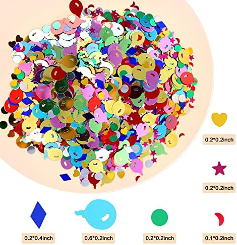 Keaziu 2589pcs party Confetti Happy Rođendan Table Confetti Balloon Star Heart Confetti Table Scitter Confetti Dekoracije za rođendanski tuš za tuširanje DIY umjetnosti i zanat