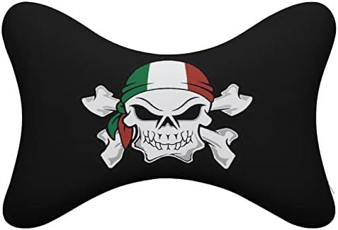 Italija Pirateflag loll jastuk za vrat automobila 2 kom. Prozračiva za glavu za glavu Jastuk Univerzalni mekani