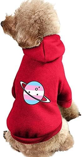 Trans planeta duksevi za pse Slatka dukserica s kapuljačom kućne ljubimce odijelo za odjeću sa šeširom