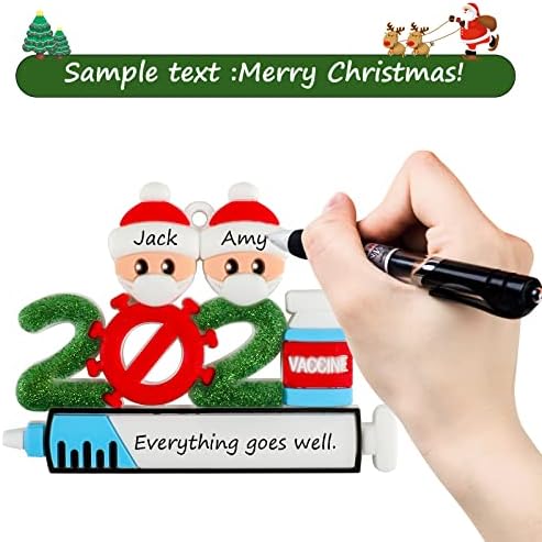 2021 Božićni ukrasi Božićni ukrasi personalizirani za poklon božićno drvo viseći ukras uradi sam(5 osoba)