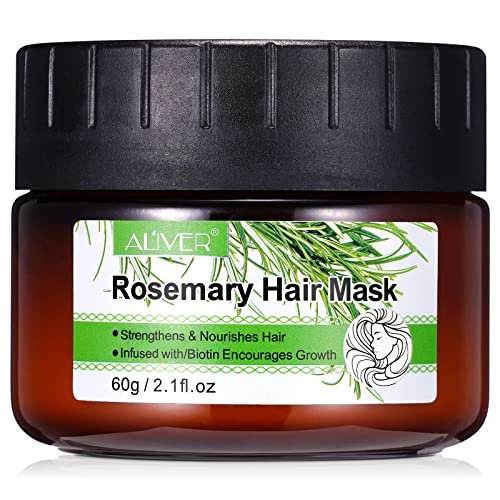 Organics Rosemary Biotin maska za jačanje kose, Rosemary essential Hair Growth Mask for Dry & Frizzy Hair,