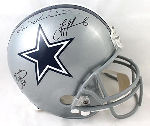 Aikman Irvin Smith sa autogramom Dallas Cowboys F / S kaciga-JSA W Auth * NFL kacige sa autogramom sa autogramom