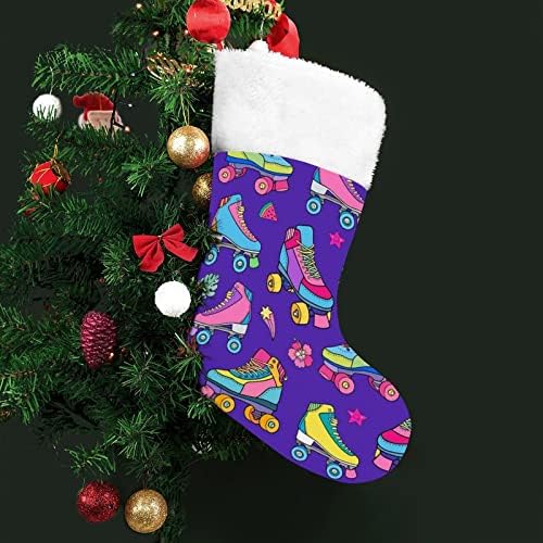 Roller klizaljke Personalizirani božićni čarapa Početna Xmas Tree Kamin Viseći ukrasi