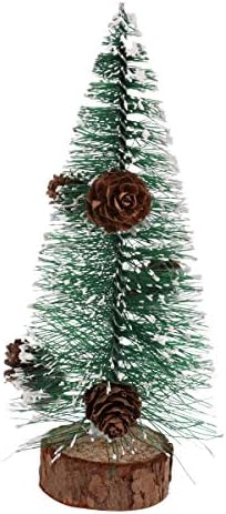 Valiclud Mini božićni dekor simulacije snježnim borovim pletenim ukrasima za kućnu baru 15cm poklon