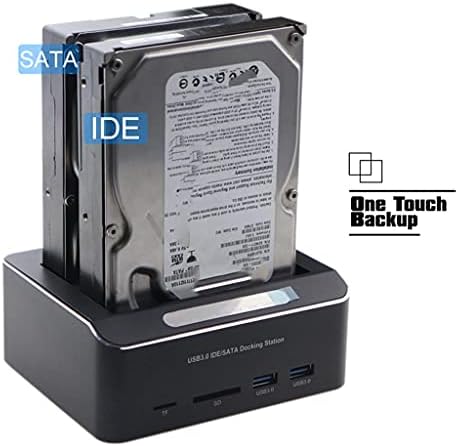 WYFDP Dual Bay USB 3.0 do SATA IDE priključna stanica za eksterni čvrsti disk sa 2-Portnim čitačem kartica
