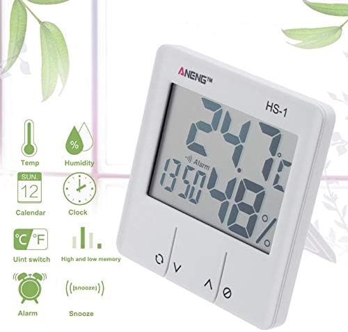 XDKLL zatvoreni LCD elektronski temperaturni vlaknik mjerač digitalnog termometra higrometra Vrijeme budilica