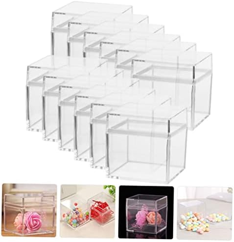 Yardwe 12pcs Boxes Clear Conprese za igračke Clear Prikaz kutija nakit kutije za vjenčanje Box
