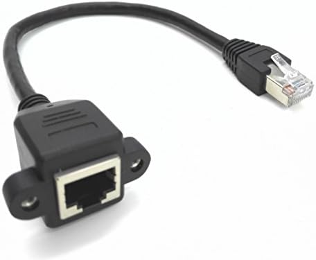 ZDYCGTIME 10INCH CAT6E RJ45 M / F Osigurana Ethernet mrežni vijak za produžni kabel nosača