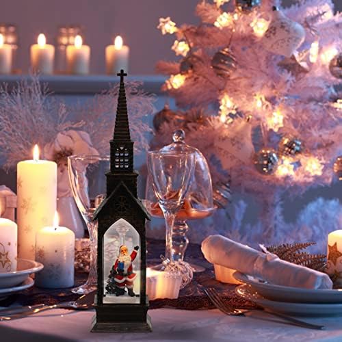 Jojofuny 6 kom Mali odmor ukras Ornament stablo pokloni Božićni festival Spavaća soba Retro osvijetljena snijegom