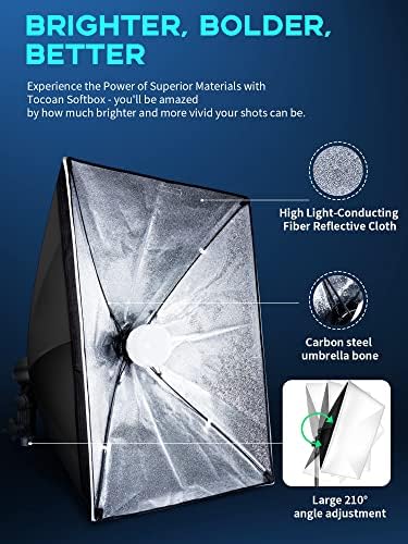 Tocoan Softbox Photography Lighting Kit, 2packs 27 x 20 inča Photo Studio oprema & amp; sistem