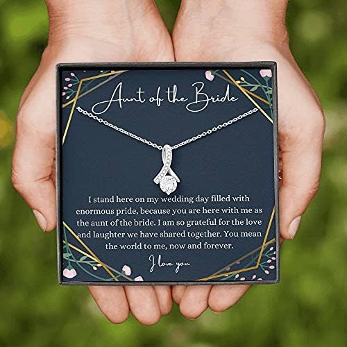 Nakit od generičke poruke, ručno rađena ogrlica - personalizirana PETIT vrpca, za tetku mladenki
