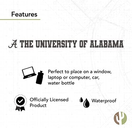 University of Alabama Roll Tide BAMA Crimson Toide Name logotip Vinilni decal laptop boce za boce