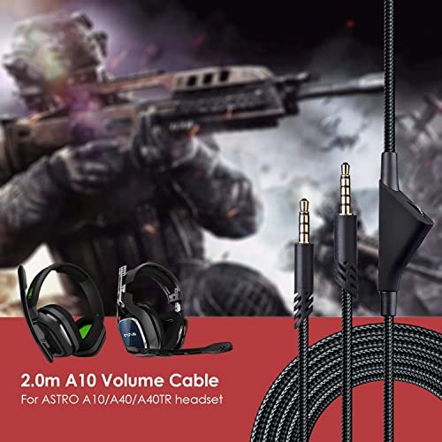 Zamjena YARENKA Astro A10 A40 kabl za slušalice - 2.0 M A10 kabl za volumen kompatibilan sa Astro A10/A40 Gaming slušalicama Xbox One PS4 PS5 kontroler Audio Produžni kabl za slušalice 6.5 stopa Crni