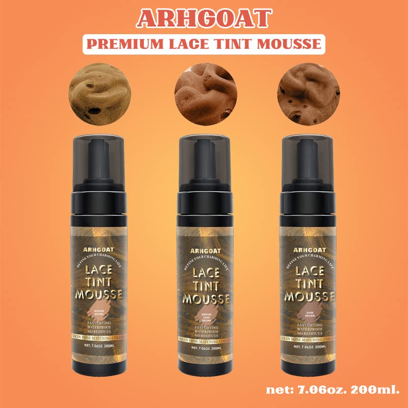ARHGOAT Premium Lace Tint Mousse vodootporan brzo sušenje bez ostataka nijansa Melting Hair Mousse