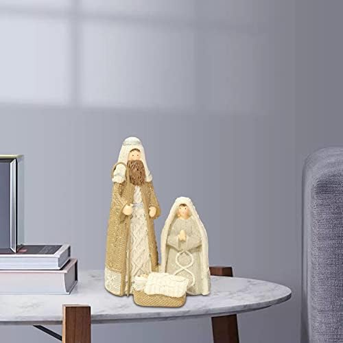 Ovast Sveta porodična figurica Nativnost Scena Dekorativni prikaz Sakupljanje religijskih zanata