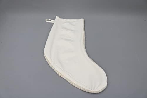 Sarikaya Jastuk Božićne čarape, bež čarape, konoplje božićne čarape, kilima čarapa, čarapa Santa