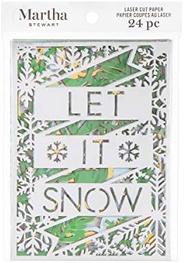 Martha Stewart Laserski rez Božićne ikone Papirni oblici, višebojni