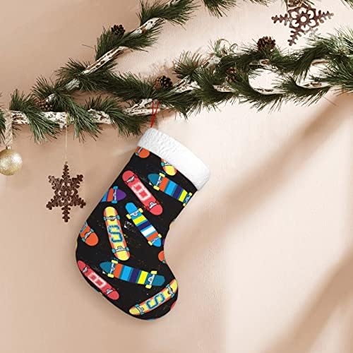 Yoigng Sketeboard Božićne čarape Xmas Čarape Klasični odmor Kamin Smooking Sock