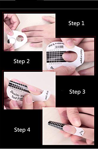 Savjeti za oblikovanje noktiju 400 kom oblikujte Umjetnost noktiju akrilno proširenje naljepnice