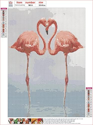 Xiyiykissu dijamantni setovi, tropski par ljetni flamingo sa ljubavlju zaljubljenih za solu, bojom za slobodu za brojeve za odrasle sa 5D dijamantskom umjetnošću, savršeno za uređenje doma