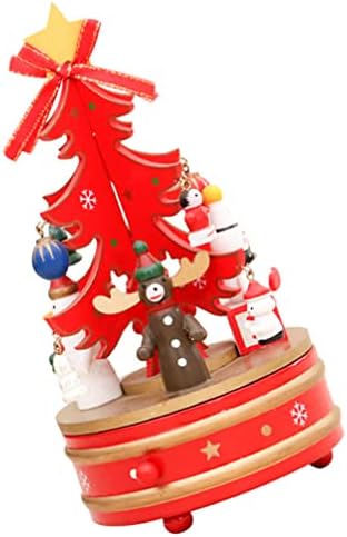 Aboofan Božić Rotirajuća muzička kutija karusel muzička kutija sa figurice Božićno drvce Merry-Go