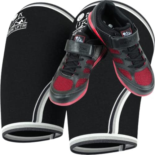 Nordijski krakovni rukavi Veliki snop sa cipelama Vedž Veličina 8 - crna crvena