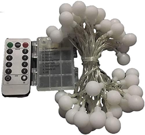 Vikenner. 1 Set LED bijela mat Lopta Božić svjetlo niz za Unutarnji Vanjski komercijalni dekor ukupno 100