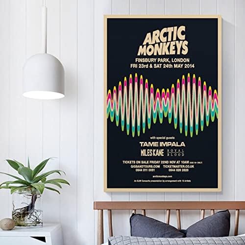 Xinya Arctic Poster Monkeys Am Poster Vintage muzički posteri za sobu estetska platna zidna Umjetnost dekor spavaće sobe 12x18inch