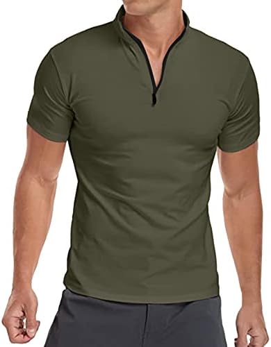 Havajska majica za muškarce muško ljeto od pune majice bluza s visokim ovratnikom Turtleneck kratki rukav na majici