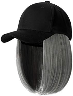 HGVVNM modni šešir Patchwork Cool svjetlosni sistem boja lažna kosa ženska bejzbol kapa za žene viziri