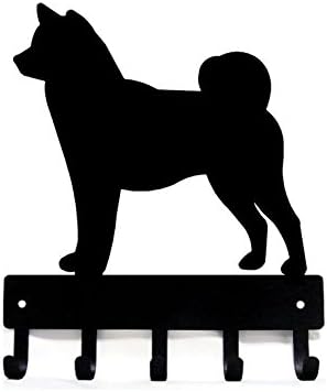 Metalni peder Shiba Inu Pas - Držač za ključeve za zid - mali 6 inčni široki - izrađen u SAD-u; Poklon za ljubitelje psa