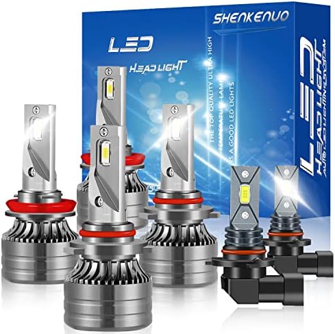 SHENKENUO odgovara za FORD F-150 9005 Duga Svjetla + H11 kratke LED sijalice za prednja svjetla Combo