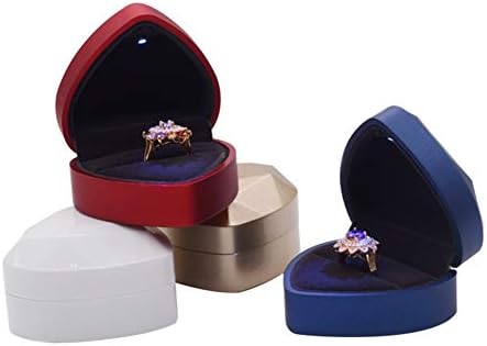 lynn Ring Box sa Led kutijom za nakit za odlaganje futrola za nakit od baršunaste podstave poklon