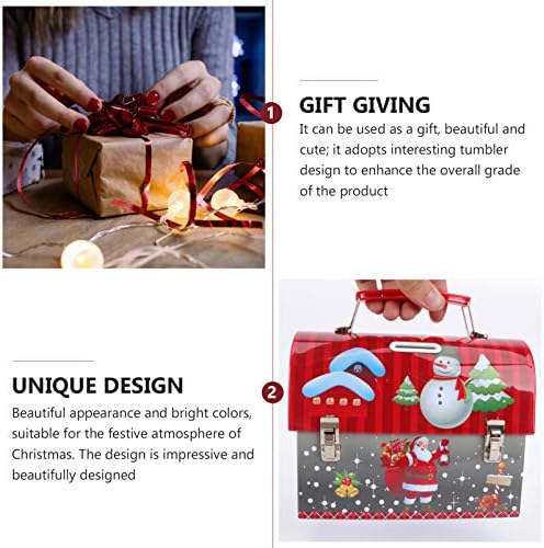 Ctue božićna tema kutija Xmas Prijenosni sanduk Santa Claus Snowman tiskani kolačić bombonski poklon kutija za