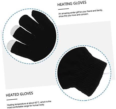 Solustre ženske snježne rukavice 4 para za ručno poklon pletenje toplije prijenosno grijanje muškaraca za mitter zimske tople mitts na dodirnim zaslonom zaslona Žene grijane USB ruke Mitten Guantes para nieve mujer