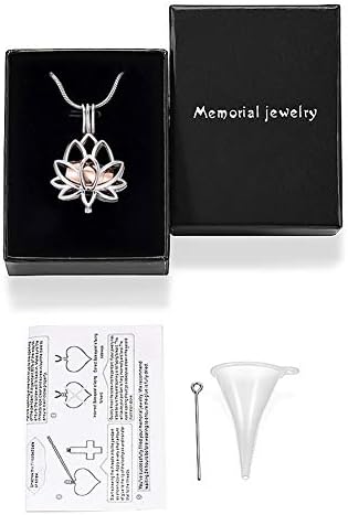 2pcs set kremacija nakit urnu privjesak ogrlica sa šupljim urnom kremiranje nakita za pepeo lotos
