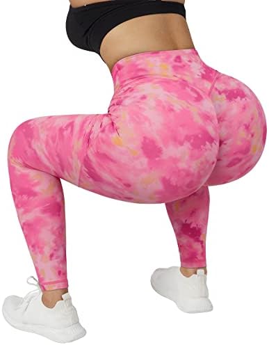 KUNISUIT Women V Cross Waist Scrunch butt Lifting helanke sa visokim strukom trening pantalone za jogu