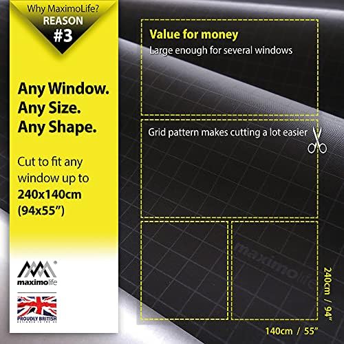 MaximoLife® Ultimate Blackout Blind / odgovara bilo kojoj veličini prozora & oblik | Super jednostavno