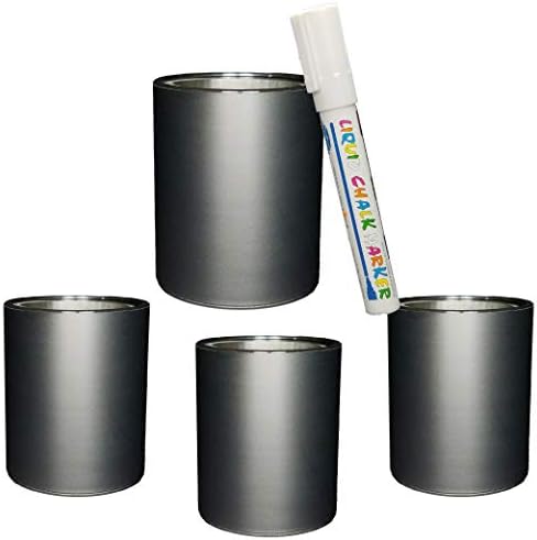 CHECKZIT KOOLER Chalkboard 4 Pakovanje vrhunskog držača izolirane pićima sa bijelim markerom za krede