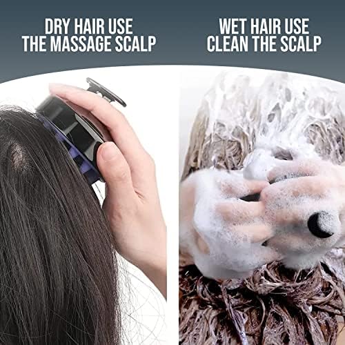 Relax vibes šampon za masažer šampon sa mekim silikonskim čekinjem za negu vlasišta, bile za uklanjanje vlasišta za uklanjanje peruti Relax vlasište, smanjite perut i promovirajte rast kose najbolje strugač za kosu
