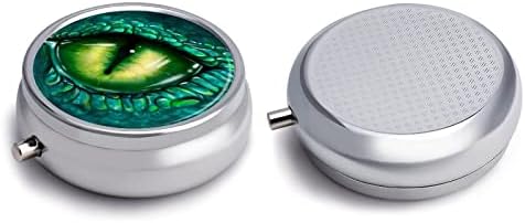 Dozator za pilule Green Dragon Eyes Pill Box prenosiva metalna kutija za pilule za pilule / Vitamin