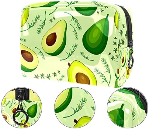 Tbouobt kozmetička torba za žene, torbe za šminkere Sobni toaletni torbica Putni poklon, crtani avokado zeleni